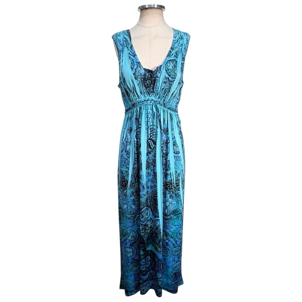 Style & Co Y2k Style Sleeveless Burn Out Jersey Maxi Dress Size Small - Picture 2 of 10